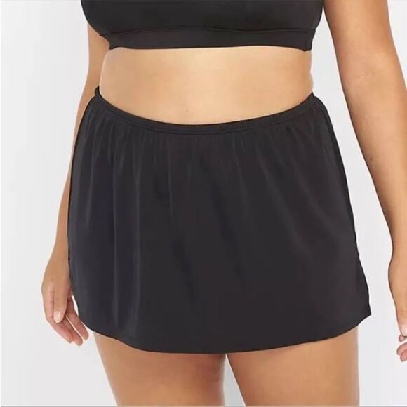 NWT Swim by CACIQUE Black Swim Skirt Size 28 built in briefs $53 - Picture 1 of 14